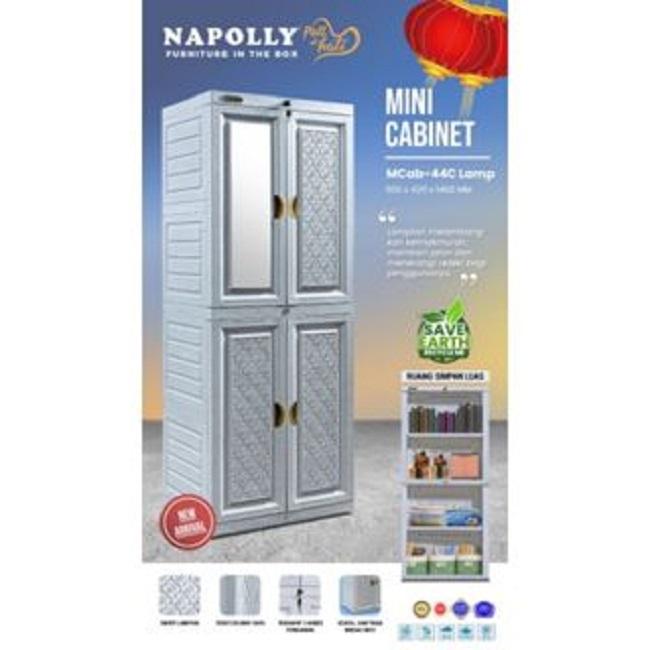 Gambar Napolly Lemari Plastik + Cermin Mini Cab Ion Susun 4 MCAB-46C dari manolistore Kota Bekasi Tokopedia