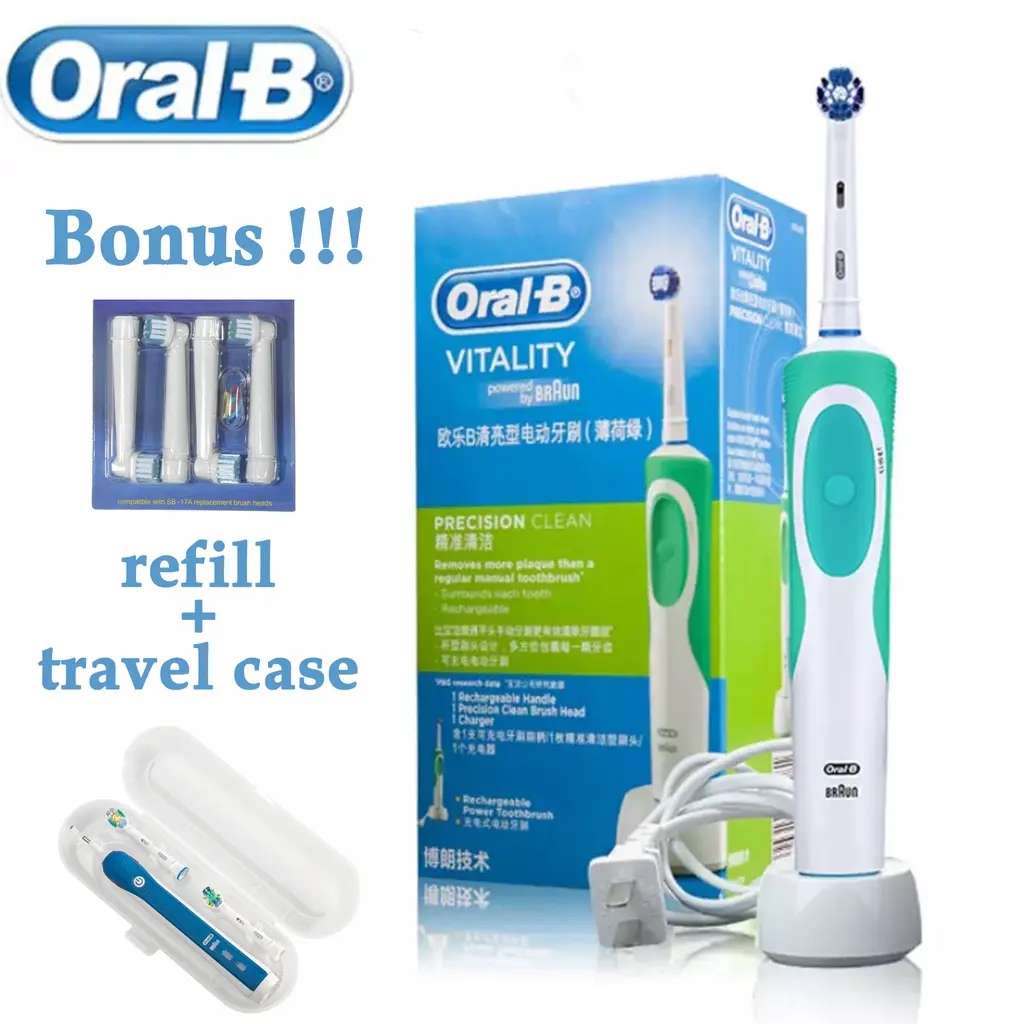 Oral B Electric Vitality Toothbrush Sikat Gigi Elektrik D12 Rechargeable