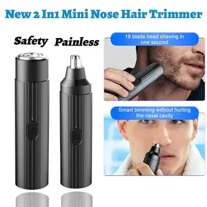 Alat Cukur Serbaguna untuk Jenggot Kumis Bulu Hidung Elektrik Portabel Portable Mini Razor Trimmer Hair Nose Cordless Wireless