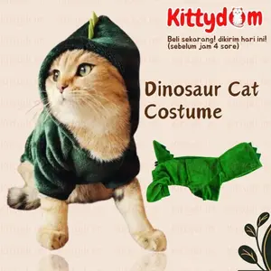 KITTYDOM Jaket Hoodie Baju Kostum Hewan Model Dinosaurus Baju Kucing