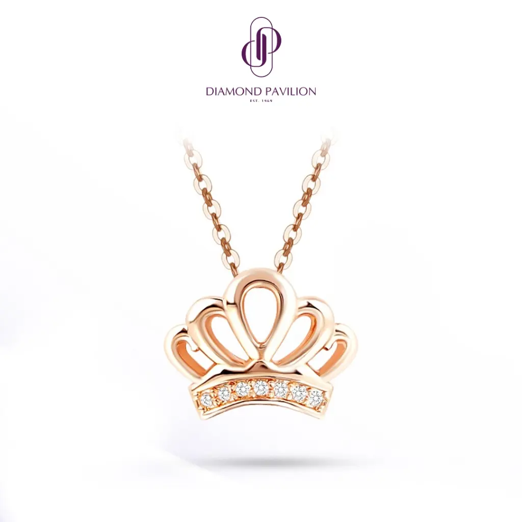 Diamond Pavilion Kalung Emas Batu Berlian Crowna Necklace