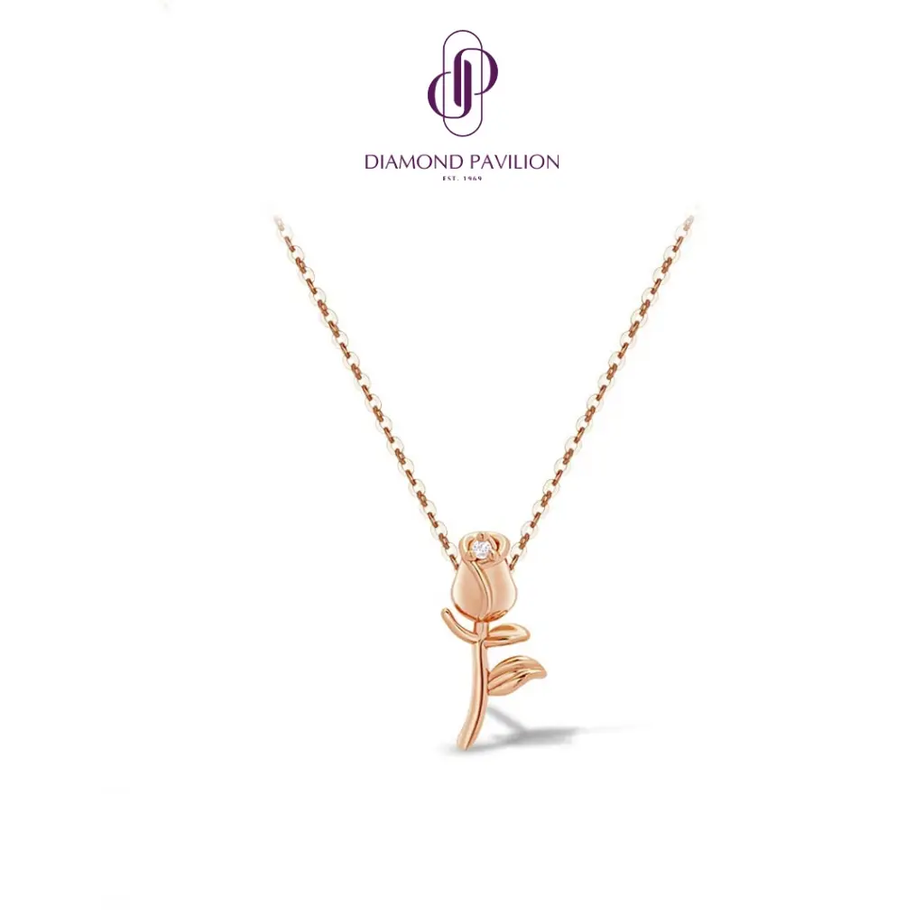 Diamond Pavilion Kalung Emas Batu Berlian Keysa Necklace