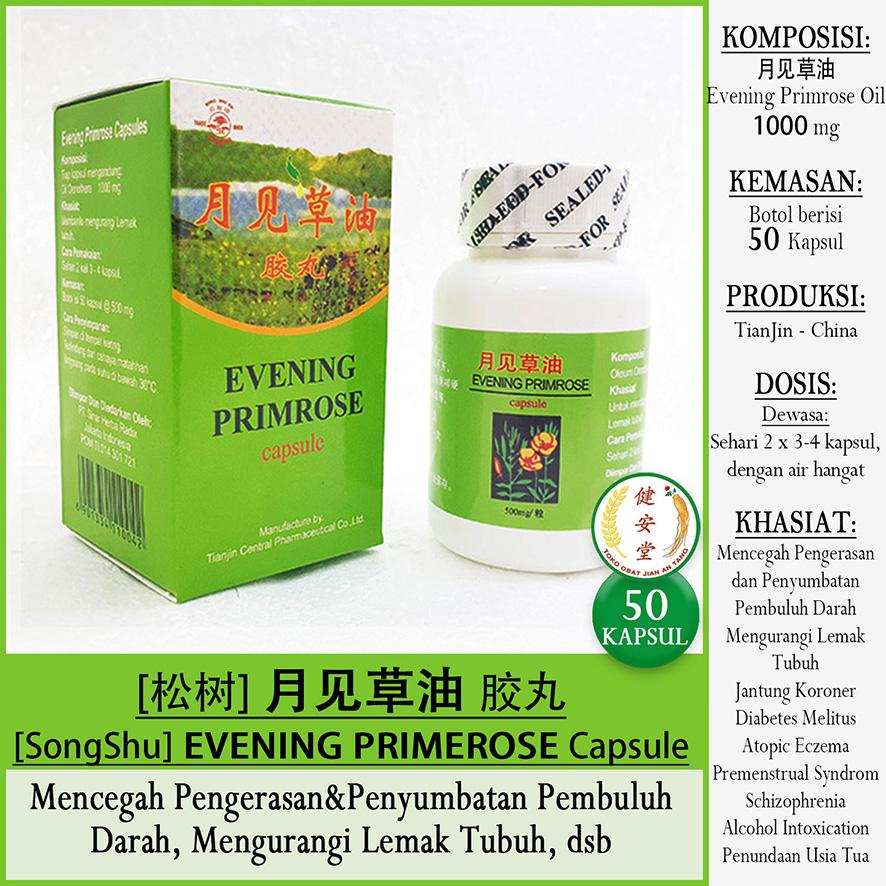 [PINE BRAND] EPO EVENING PRIMEROSE OIL [YUE JIAN CAO YOU 松树牌月见草油] 50 KAPSUL U.MENGURANGI LEMAK TUBUH