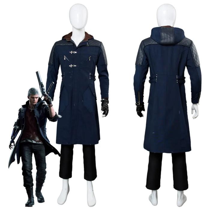 DMC 5 Black Cosplay Costume Outfit Black Jacket Trench Coat Glove Halloween Carnival Costume For Adult di Hapyudinn | Tokopedia