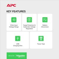 Gambar UPS APC BVX700LUI-MS BVX700LUIMS Easy UPS 360W with USB Charging Port dari Dynacom Official Kota Surabaya 4 Tokopedia