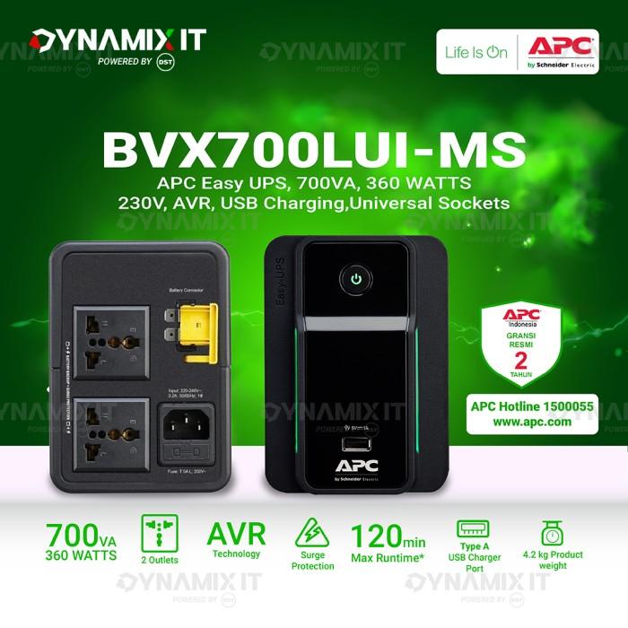 Gambar UPS APC BVX700LUI-MS BVX700LUIMS Easy UPS 360W with USB Charging Port dari Dynacom Official Kota Surabaya Tokopedia