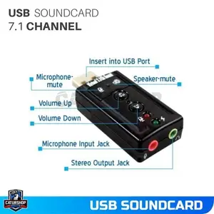 USB Sound 7.1 Channel Adapter / USB Soundcard 7.1 Sound Card Adapter