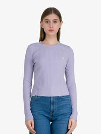 Gambar Calvin Klein Jeans - Logo Ribbed Long Sleeve Baby Tee - LAVENDER - Lavender, XS dari Calvin.Klein Kab. Karawang 1 Tokopedia