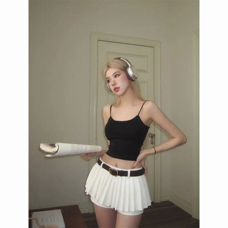 Tank Top Atasan Wanita TTB-5521 Import Pendek Tanktop With Bra Fashion Mini Sexy Back Model Baru Mimon Home 1