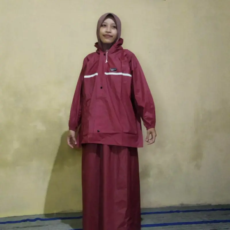 RAINCOAT/JAS HUJAN WANITA SHAR'I/ GAS,ANTI REMBES MOCCA 2