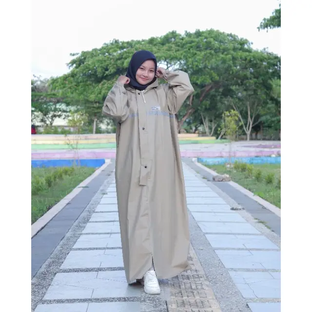 RAINCOAT/JAS HUJAN WANITA SHAR'I/ GAS,ANTI REMBES MOCCA 0