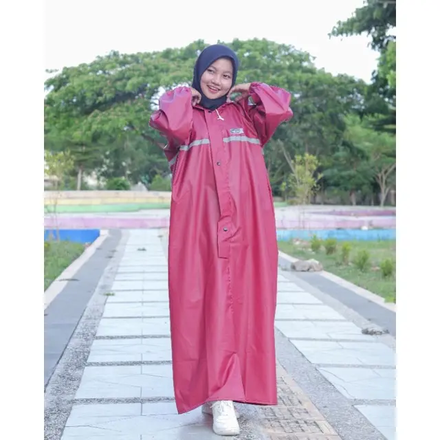 RAINCOAT/JAS HUJAN WANITA SHAR'I/ GAS,ANTI REMBES MOCCA 4
