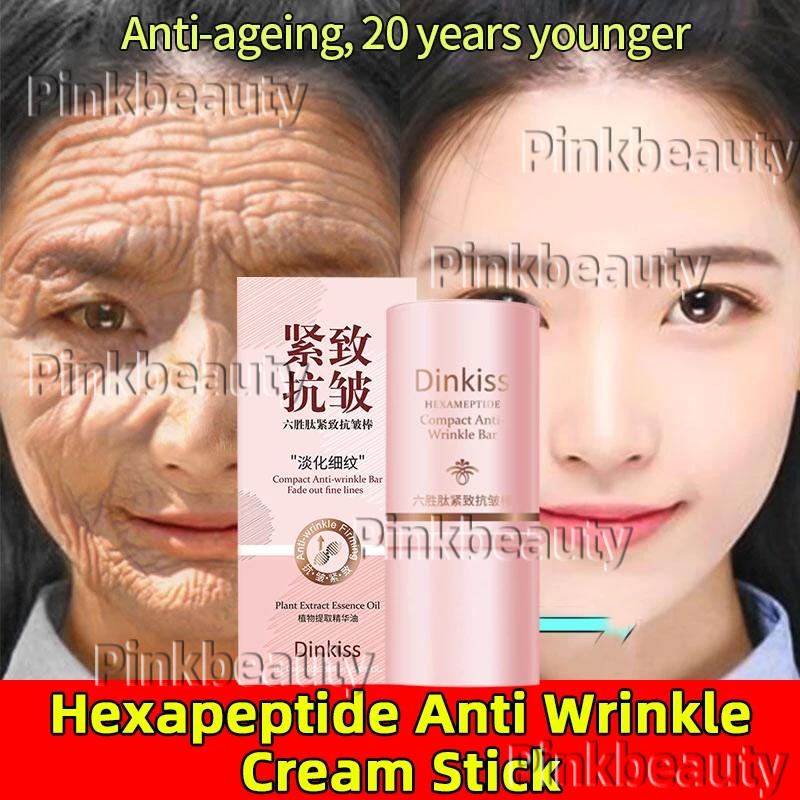 Hexapeptide Anti Wrinkle Cream Stick Anti Aging Moisturizer Pemutih dan Pelembab Wajah Anti Kerut Lifting Firming Fade Fine Lines Face Balm Krim Anti Penuaan Memudarkan Garis Halus Wajah Memperbaiki K