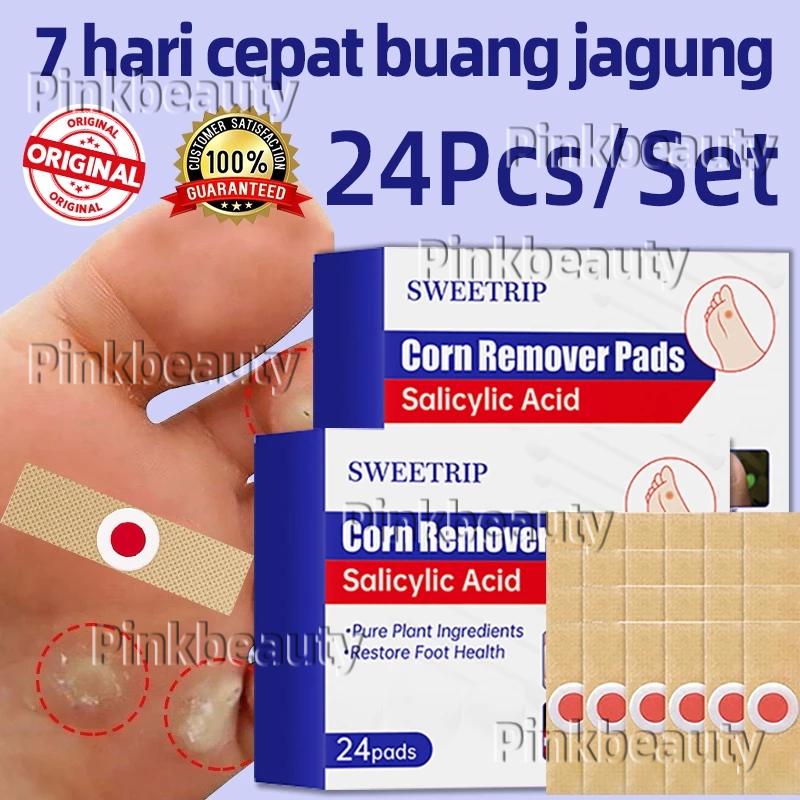 SWEETRIP 24Pcs/Set Plester Mata Ikan /Penghilang Kutil / Penghilang Mata Ikan / Kapalan / Foot Corn Removal / Jiyantie / Plester mata ikan / Plester Obat Kutil & Mata Ikan / Obat Kutil dan Mata ikan /