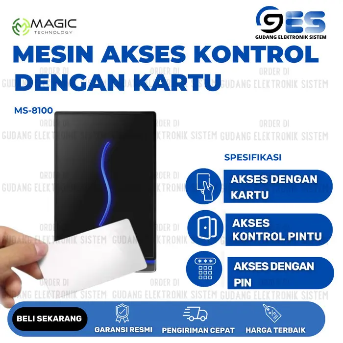 Mesin Akses Kontrol Magic MS8100 | Mesin Akses Dengan Kartu RFID Bergaransi