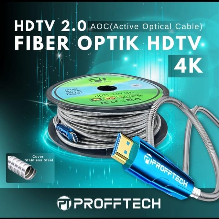 Jual KABEL HDMI FIBER OPTIC V 2.0 4K60Hz LAPIS BESI Pelindung ARMORED ...