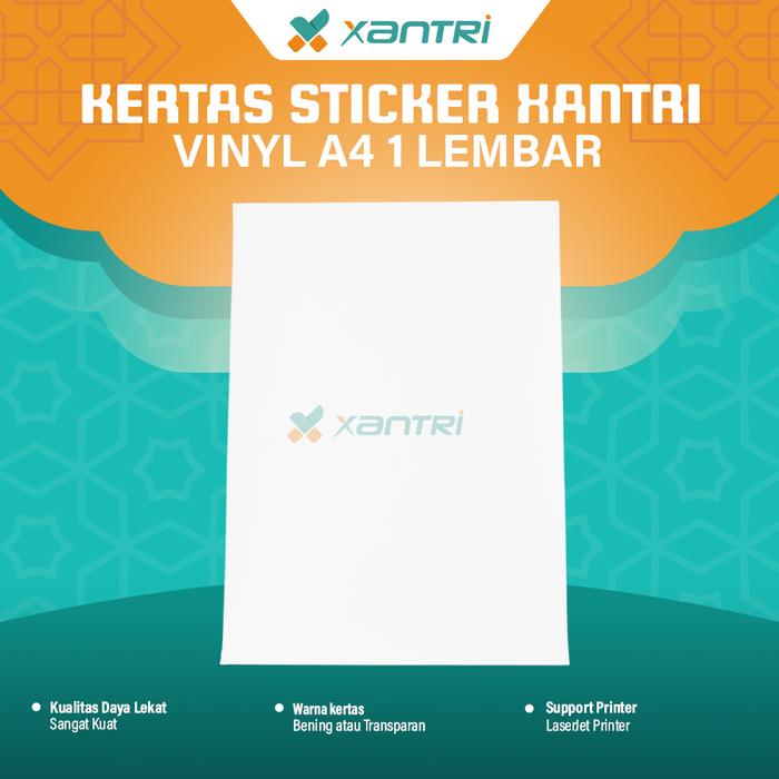 Gambar Kertas Vinyl Sticker Transparant Stiker Bening Transparan Glossy A4 dari Xantri.id Kab. Sidoarjo Tokopedia
