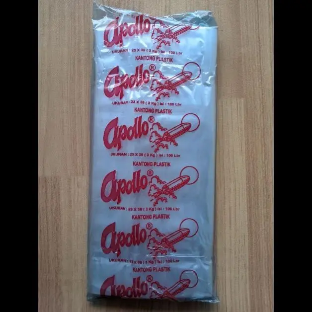 Kantong Plastik PP 3 kg Merk Apollo 23x39 isi 100lbr/pack