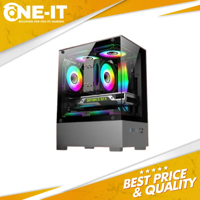 CASING INFINITY NOIR BLACK mATX GAMING CASE FREE 3 FAN