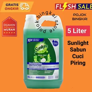 Sabun Cuci Piring 5 Liter Non Stiker Aroma Jeruk Nipis Terlaris Promo Paling Murah Tanpa Label