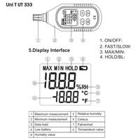 Gambar UNI-T UT333 - Mini Temperature Humidity Meter - Pengukur Kelembaban dari Tanaga Online Shop Kota Administrasi Jakarta Barat 5 Tokopedia