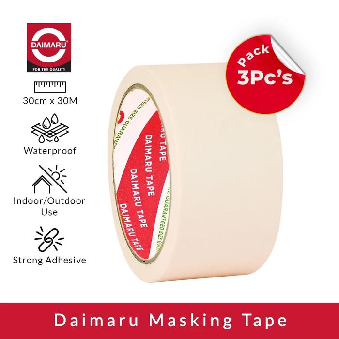 Gambar Daimaru Masking Tape Lakban Kertas 2 Inch 48mm x 21m x 3 Pcs dari Mitech Protection Kota Tangerang Selatan Tokopedia