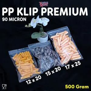 Plastik PP Klip Bening Premium Ziplock 500 Gram Kemasan Snack Kue Kering