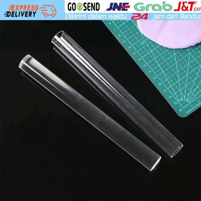 Roller Clay Acrylic Akrilik Rolling Pin Fondant Transparan Alat Clay Craft Roller Clay Tool 20cm