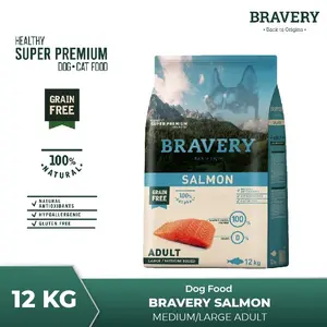 Makanan Anjing BRAVERY Medium Dog SALMON 12kg