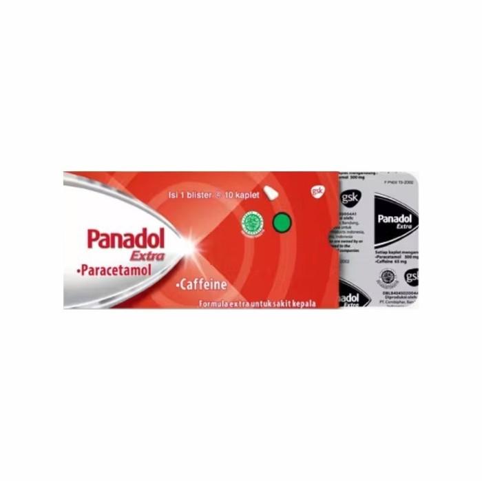 HS Panadol Merah Extra Obat Meredakan Sakit Kepala Strip Isi 10 Kaplet