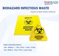 Gambar BIOHAZARD INFECTIOUS WASTE BAG 80 X 60 ONEHEALTH/kantong plastik sampah medis/plastik kuning limbah medis 1 pack isi 50pcs dari Onehealth Indonesia Kab. Tangerang 4 Tokopedia