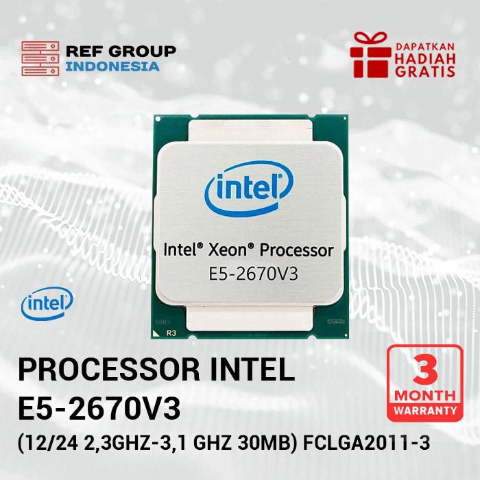 Jual e5-2670v3 Intel server processor CPU e5-2670 v3(12/24 2,3Ghz-3 ...