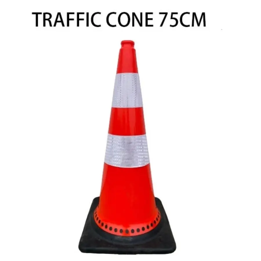 Kerucut Traffic Cone Base Hitam 75 Cm