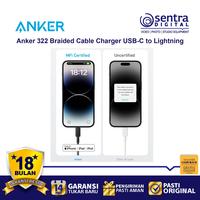 Gambar Kabel Charger Anker 322 USB C to Lightning Cable 3ft Braided dari Sentra Digital Kota Surabaya 3 Tokopedia
