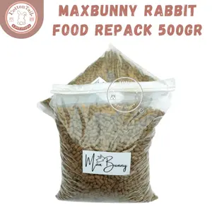 Maxbunny Rabbit & Small Animal Food 500gr | Makanan Kelinci dan Hewan Kecil Repack 500gr