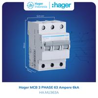 Gambar Hager MCB 3P 63A 3 Phase 63 Ampere 3 Pole 6kA MU363A dari Hager Indonesia Kota Administrasi Jakarta Barat 2 Tokopedia