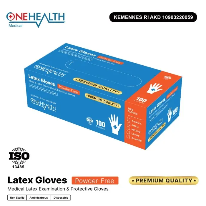 Gambar Onehealth Sarung Tangan Latex Powder Free AKD Handscoon Size S M L Sarung Tangan Non-Steril - S dari Onehealth Indonesia Kab. Tangerang 5 Tokopedia
