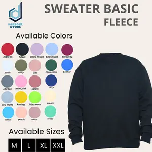 Sweater Polos Jaket Dewasa Pria dan Wanita Unisex Basic M - XXL