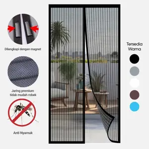 Tirai Pintu Anti Nyamuk Serangga Magnet Magnetic Screen Jendela Kamar Curtain