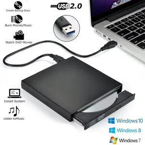 Powone Cd Rom Drive External Komputer Dvd Drive Usb 2.0 Slim Portable Optical Drive Writer Burner Rewriter Optik Eksternal Berkecepatan Tinggi Drive Optik Eksternal Kotak Optik Dvd Disc Burner