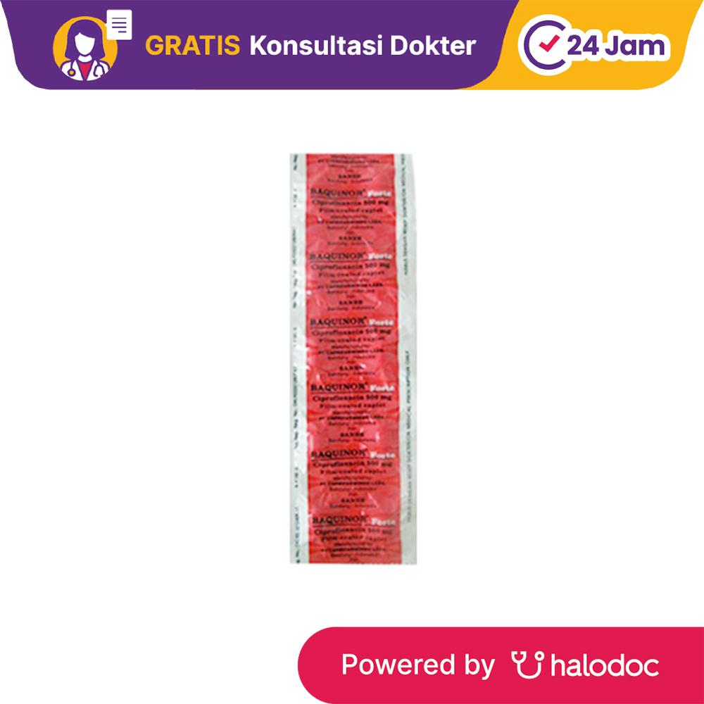 Baquinor Forte 500 mg 10 Kaplet - Antibiotik - Halodoc