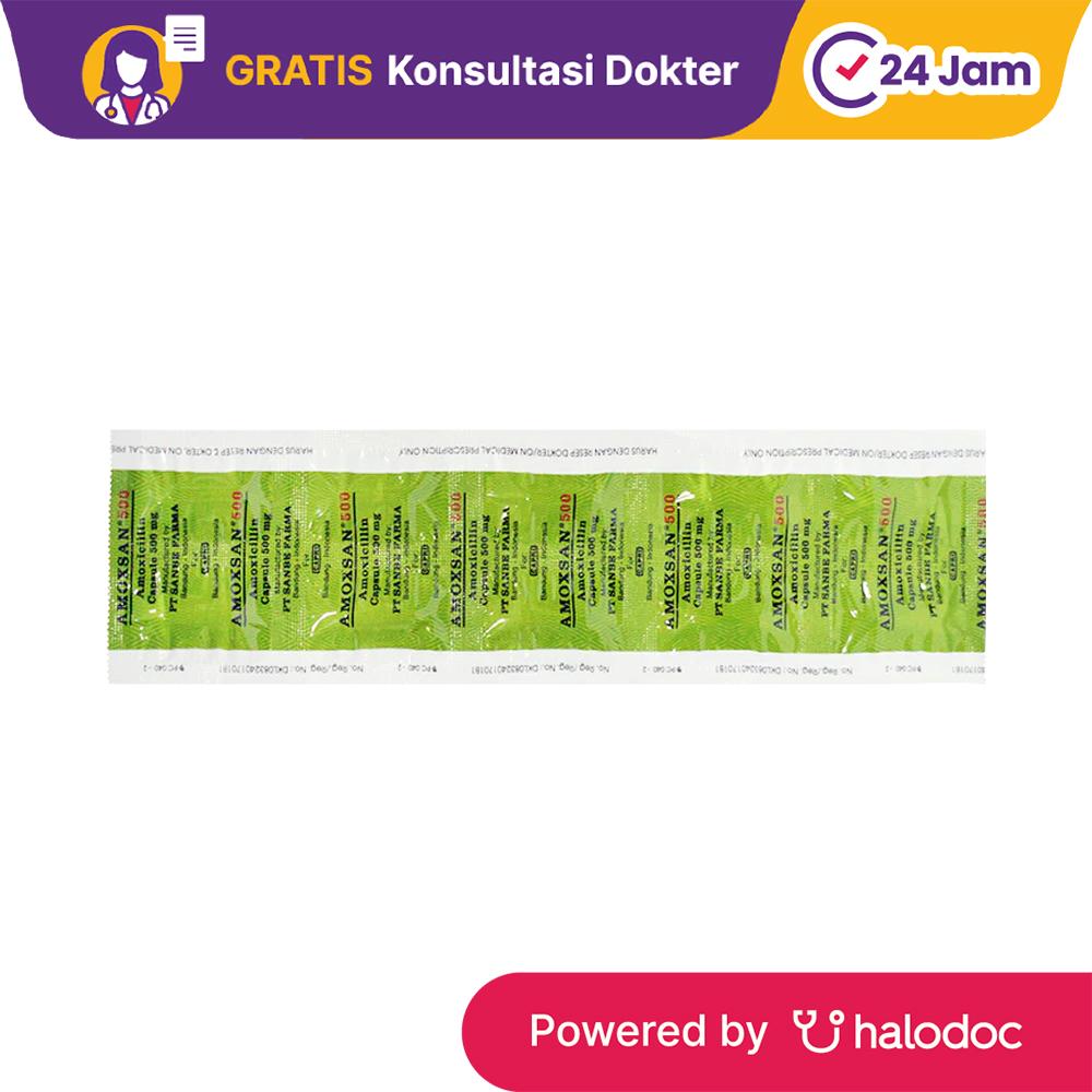 Amoxsan 500 mg 10 Kapsul - Antibiotik - Halodoc