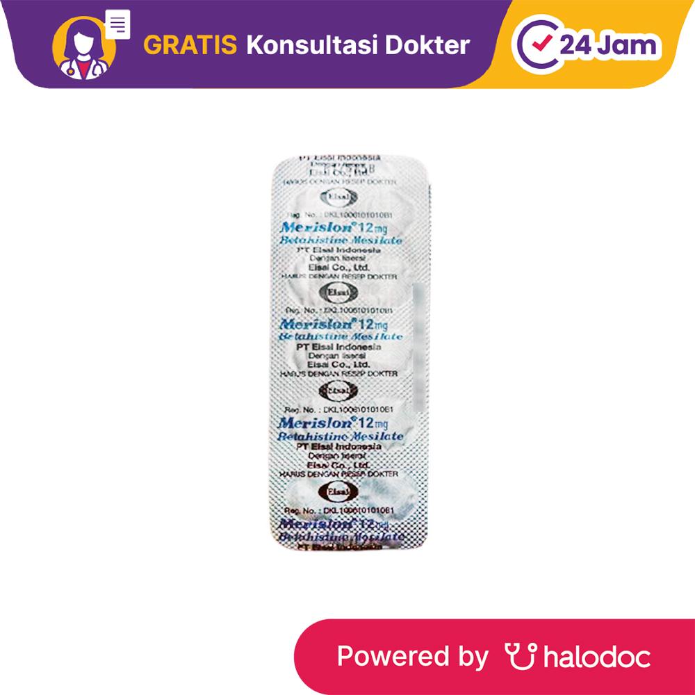 Merislon 12 mg 10 Tablet - Obat Pereda Demam & Nyeri - Halodoc