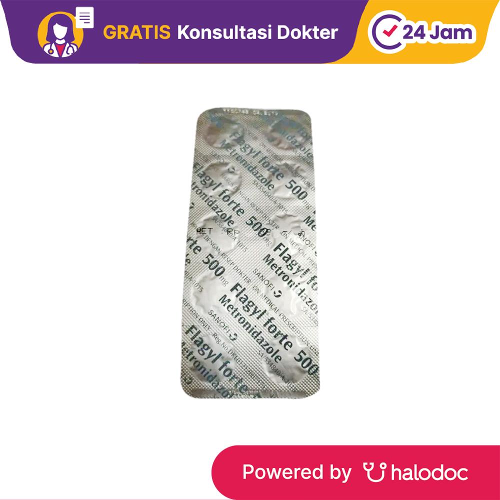 Flagyl Forte 500 mg 10 Tablet - Antibiotik - Halodoc