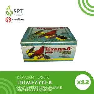 MEDION TRIMEZYN-B 12x10 K OBAT INFEKSI PERNAPASAN & PENCERNAAN BURUNG