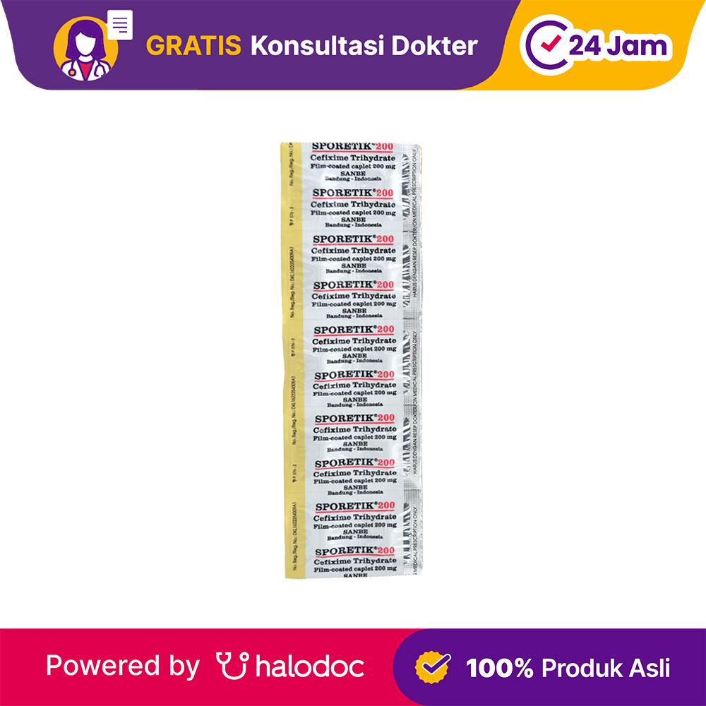 Sporetik 200 mg 10 Kaplet - Antibiotik - Halodoc