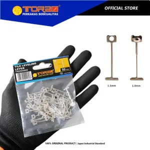 TORA Pin Besi Isi Ulang Alat Perata Keramik Nat 1 - 1.5 mm Isi 50 Pcs - Tile Balancer Level Chrome Simpel