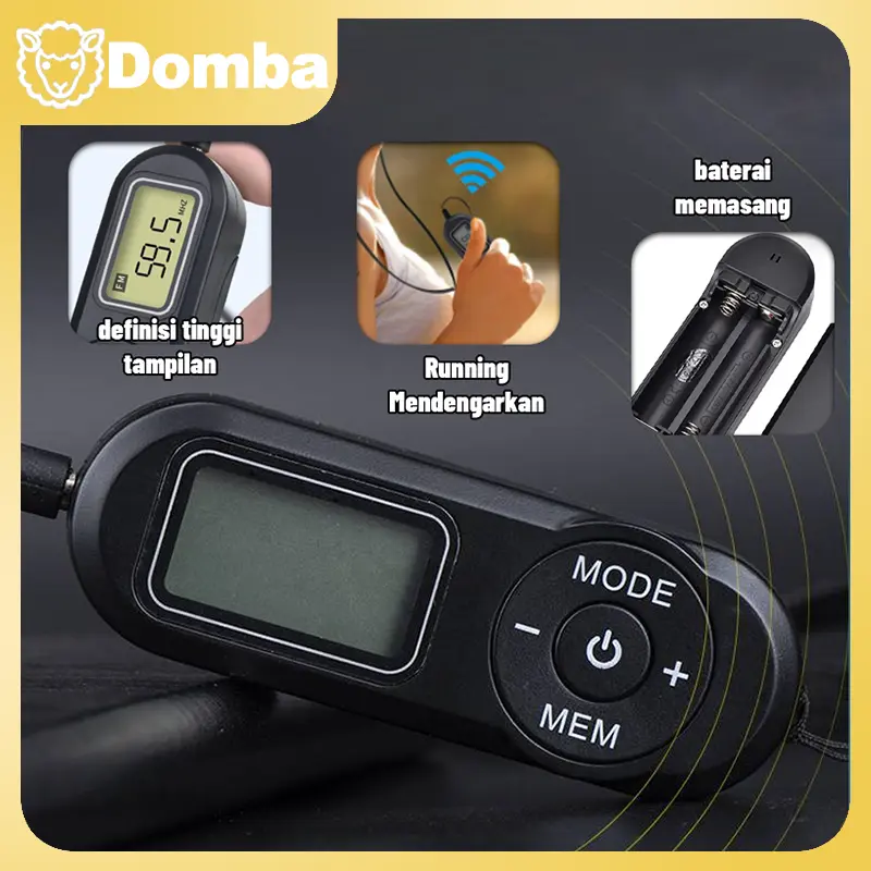 HRD-727 Portable FM Radio Receiver LCD Display DSP Pemutar Radio Mini Stereo Mini Wireless Transmitter