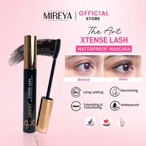 WS- MIREYA THE ART MASCARA XTENSE LASH WATERPROOF LONG LASTING 24H - TAHAN 24JAM MASKARA 3 IN 1 FULL BOOST EXTENDING, VOLUMIZING, NOURISHING WITH HYALURONIC ACID, ALOE VERA DAN CASTAR OIL TAHAN LAMA LASTING CURLING MEMPERPANJANG