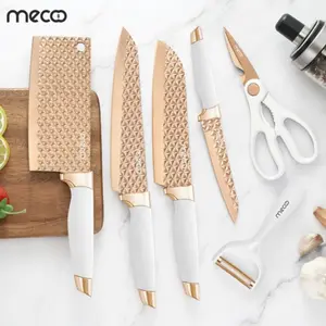 Mecoo Pisau Set Aesthetic Antibacterial Pisau Set Anti Lengket Terbaru